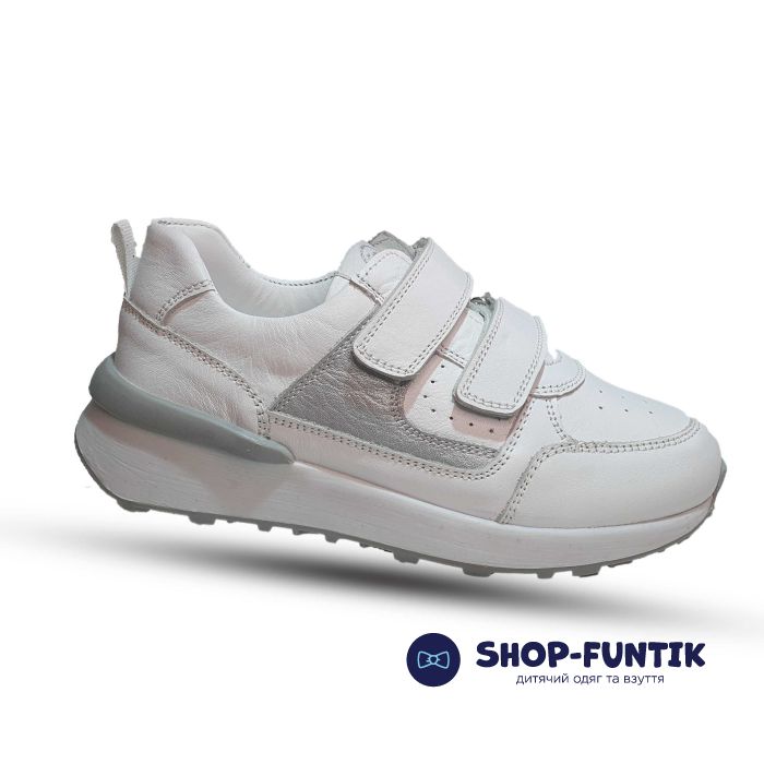 Кроссовки Tiflani белые с серыми вставками 234