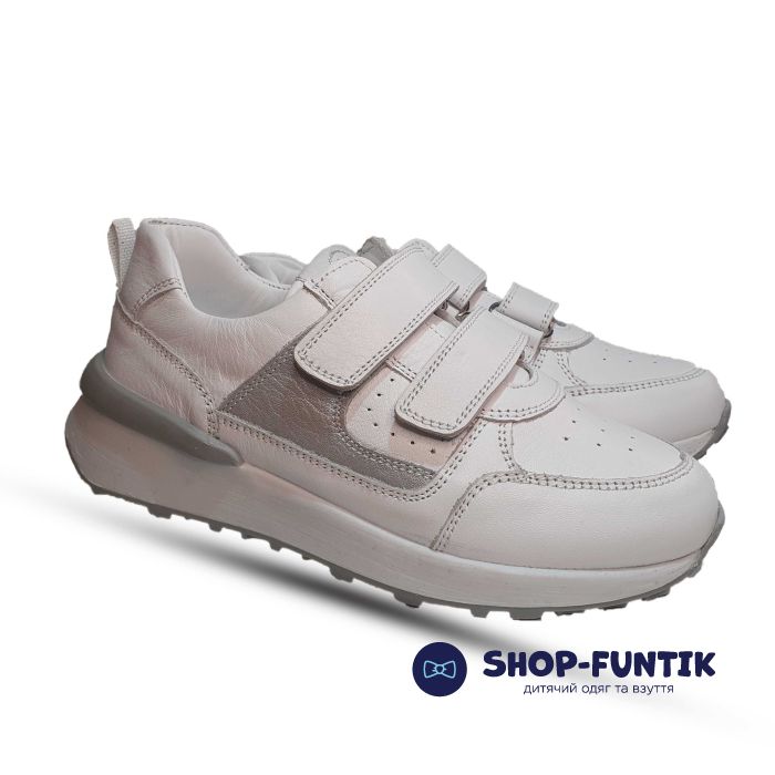 Кроссовки Tiflani белые с серыми вставками 234