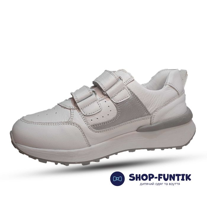 Кроссовки Tiflani белые с серыми вставками 234