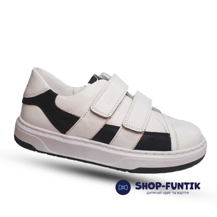 Кроссовки Tiflani белые с черными вставками 236