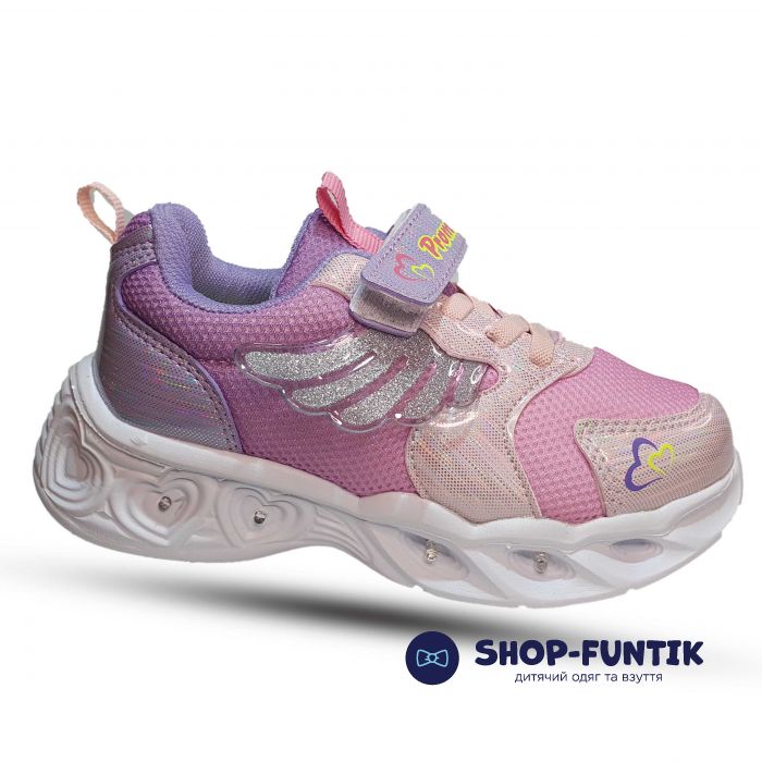 Кроссовки  Promax розовые с огоньками 1771