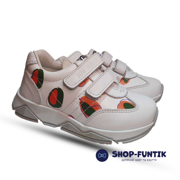 Кроссовки  Minimen белые с принтом 2506