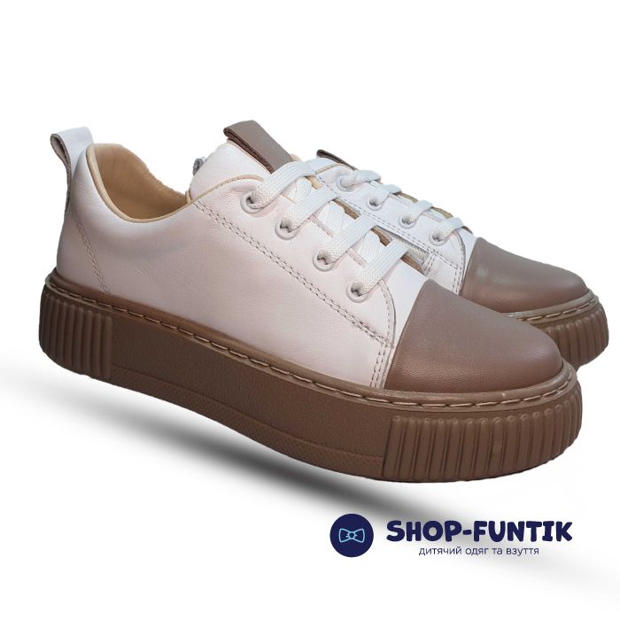 Кроссовки Tomini бело-бежевые 2035