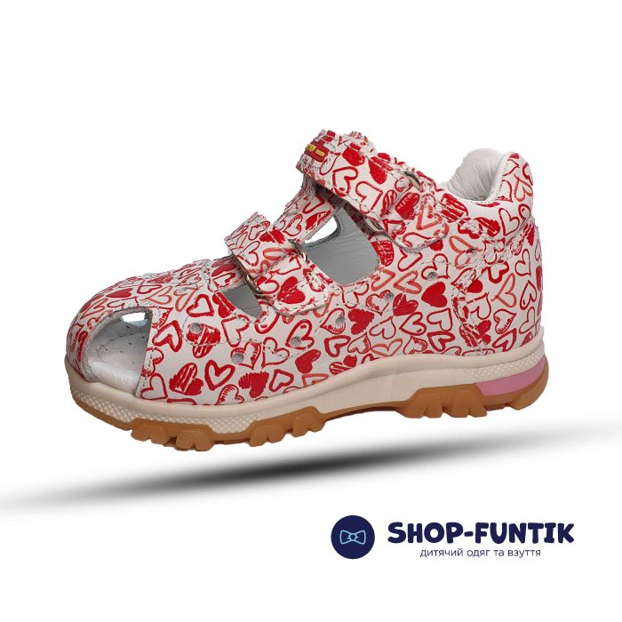 Сандалии Minime бело-красные 2325