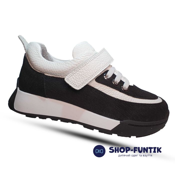 Кроссовки Tunel черно-белые 2525