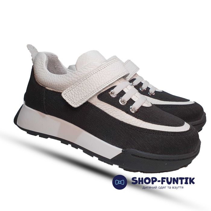 Кроссовки Tunel черно-белые 2525