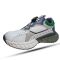 Кроссовки  Promax бело-серые с зеленым декором 1933