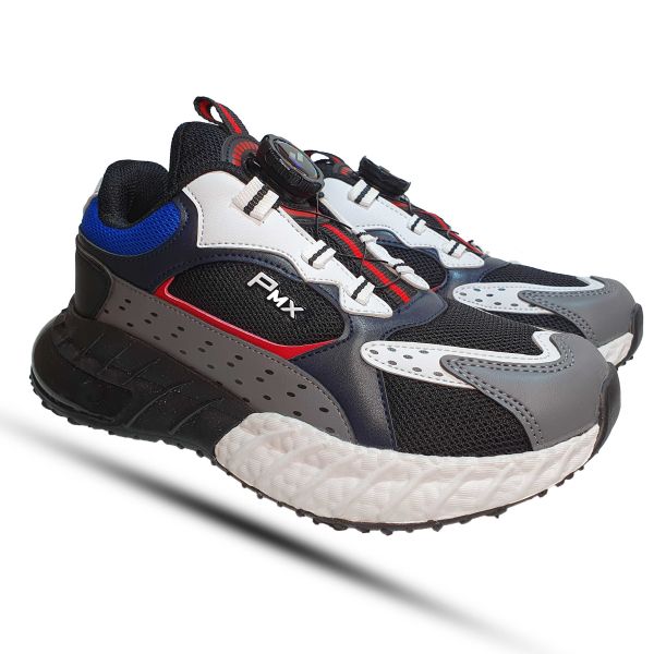 Кроссовки  Promax черно-белые с синими вставками 19333