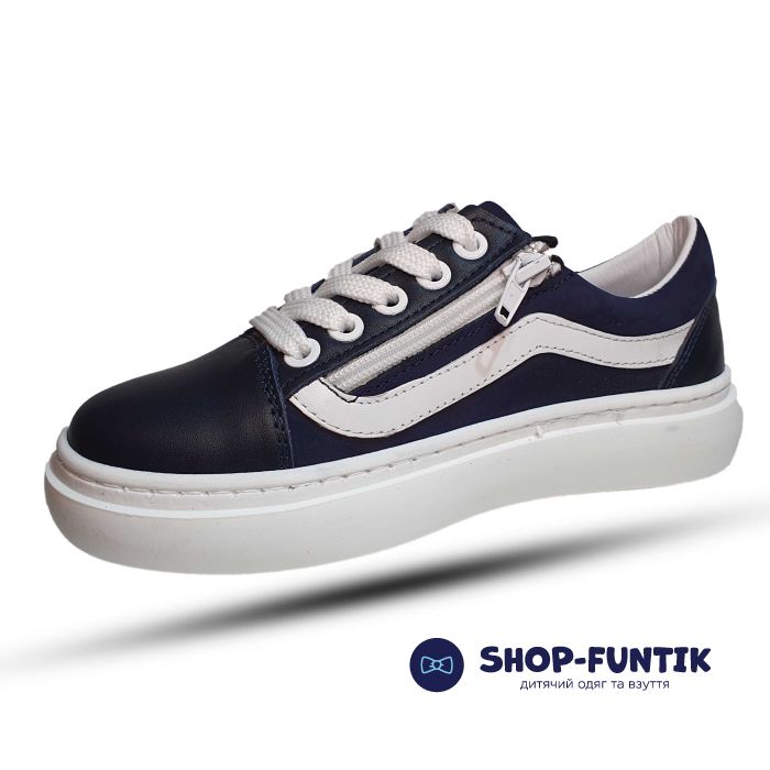Кроссовки Tofino темно-синие с белой полосой 765