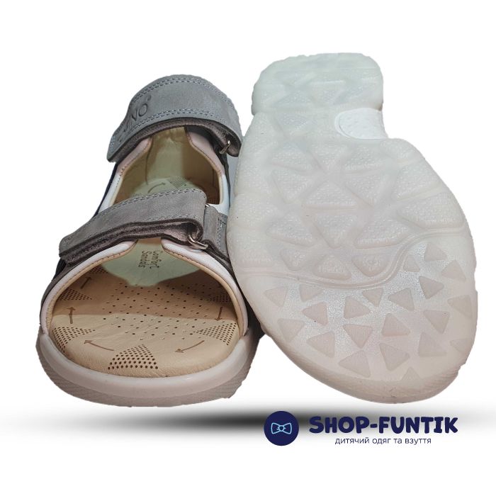 Сандалии Tofino бело-серые открытые 2038