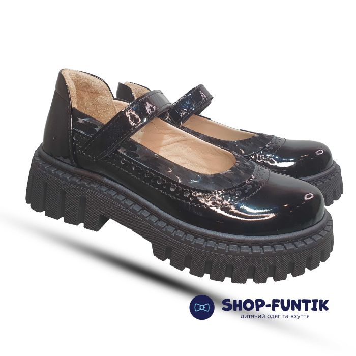 Туфли Tomini черные лакированные 122