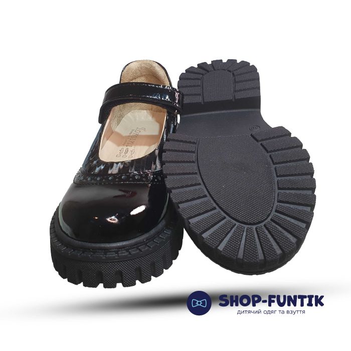 Туфли Tomini черные лакированные 122