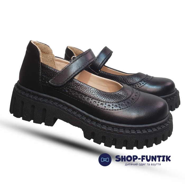 Туфли Tomini черные на липучке 125