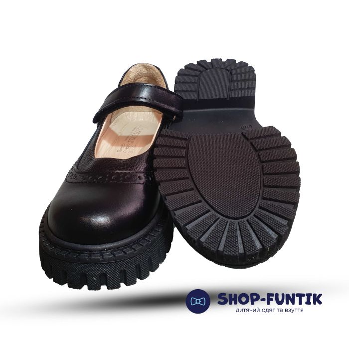 Туфли Tomini черные на липучке 125