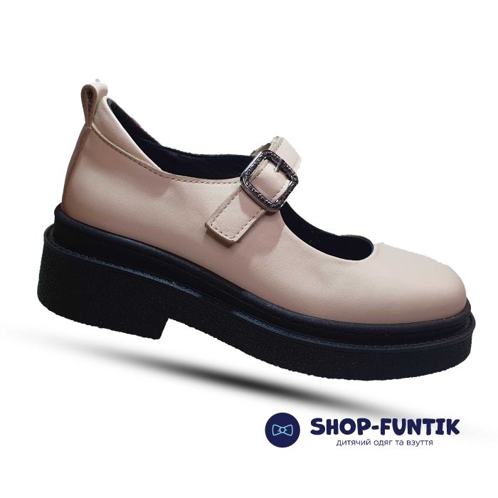 Туфли  Tomini бежевые на застежке 041