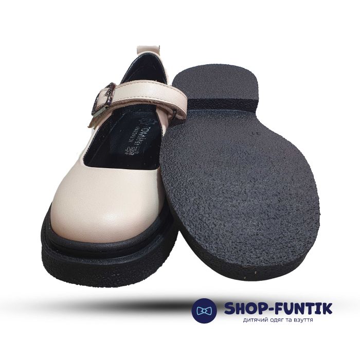 Туфли  Tomini бежевые на застежке 041