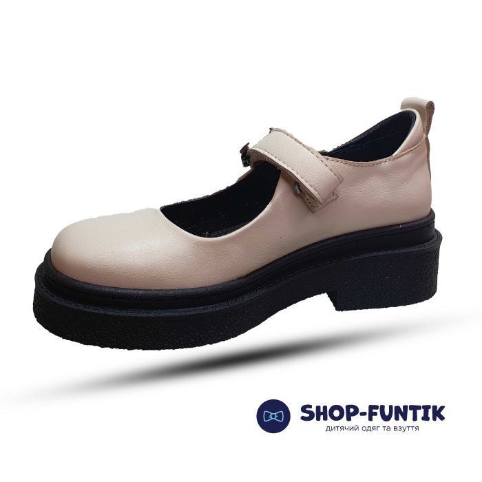 Туфли  Tomini бежевые на застежке 041