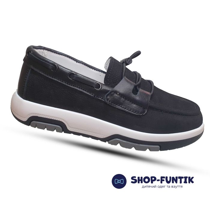 Мокасины Tomini черные с декоративной резинкой 100