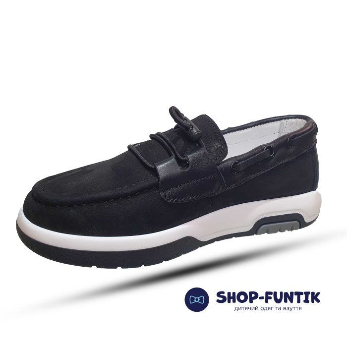 Мокасины Tomini черные с декоративной резинкой 100