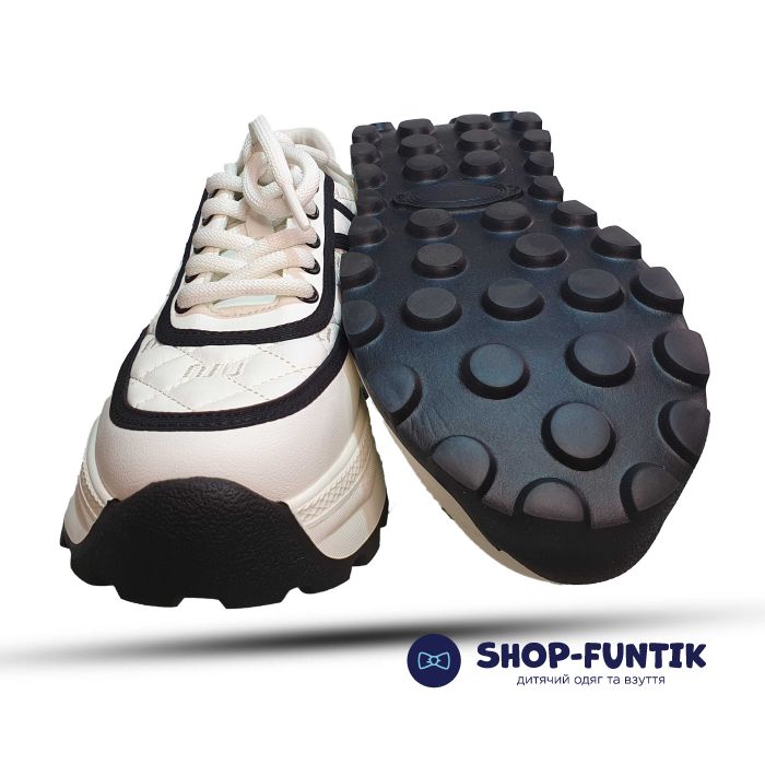 Кроссовки Jong.Golf белые с черным на шнуровке 530