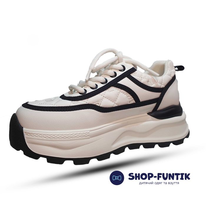 Кроссовки Jong.Golf белые с черным на шнуровке 530