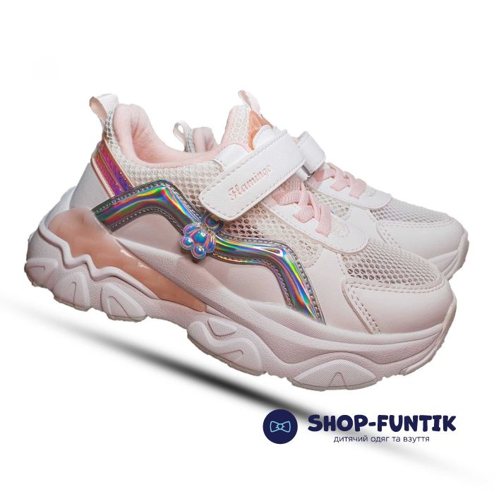 Кроссовки Fiamingo белые с розовым 241