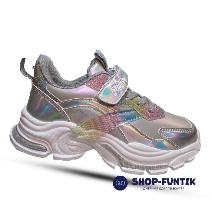 Кроссовки  Flamingo серебристые 231