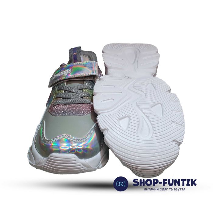 Кроссовки  Flamingo серебристые 231