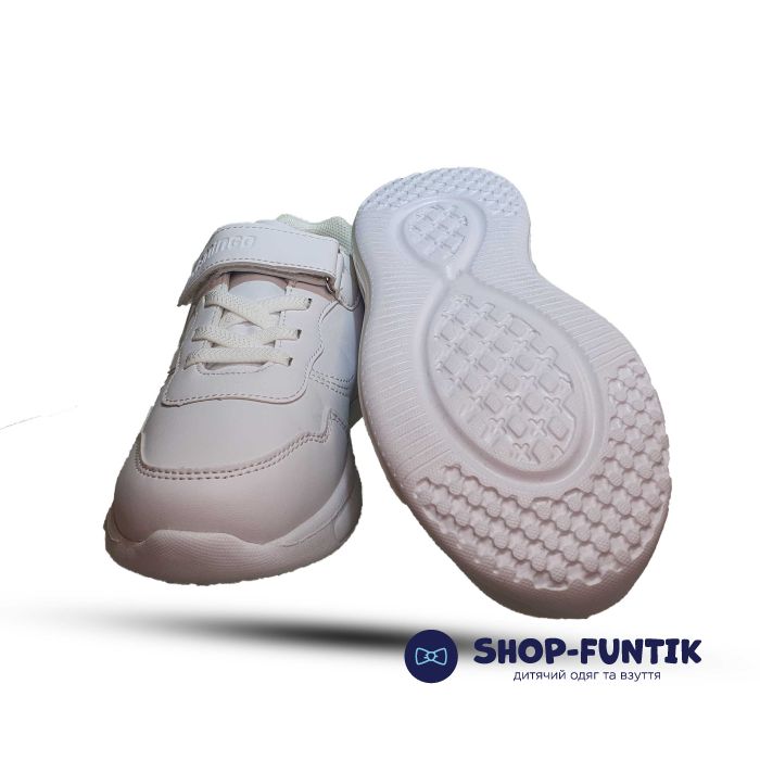 Кроссовки  Flamingo белые с огоньками 211