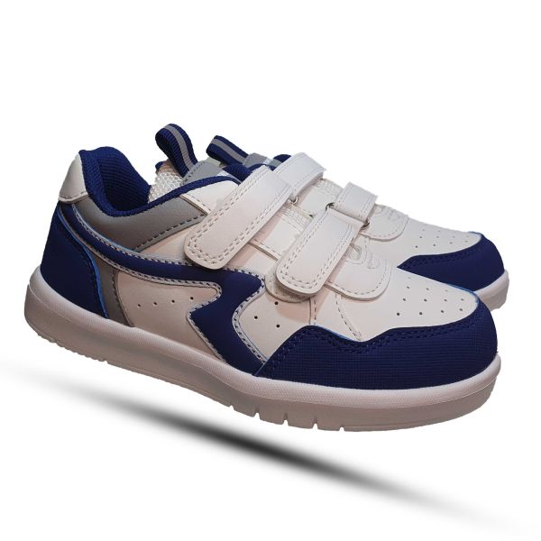 Кроссовки Flamingo белые с фиолетовыми вставками 4723