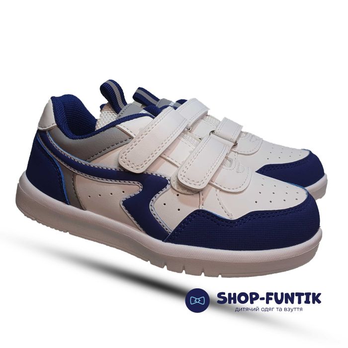 Кроссовки Flamingo белые с фиолетовыми вставками 4723