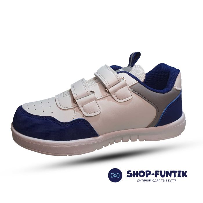 Кроссовки Flamingo белые с фиолетовыми вставками 4723