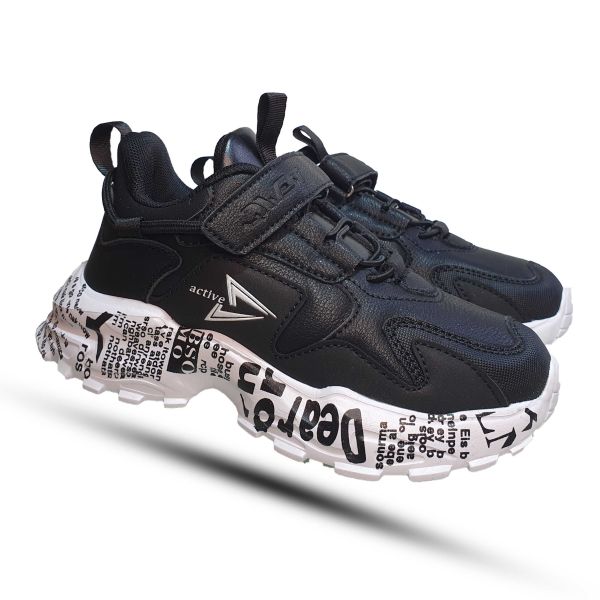 Кроссовки Flamingo черные на белой подошве 2934