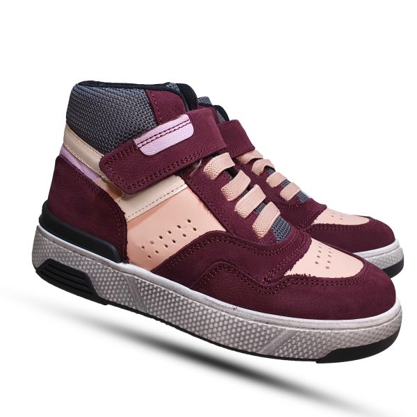 Ботинки Toddler бордовые с розовым 5095