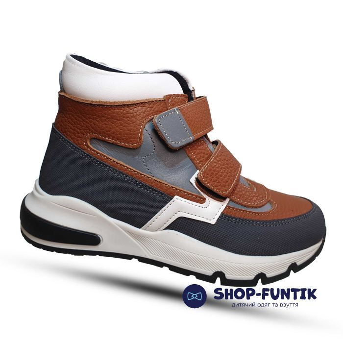 Ботинки Toddler серые с коричневым 5162