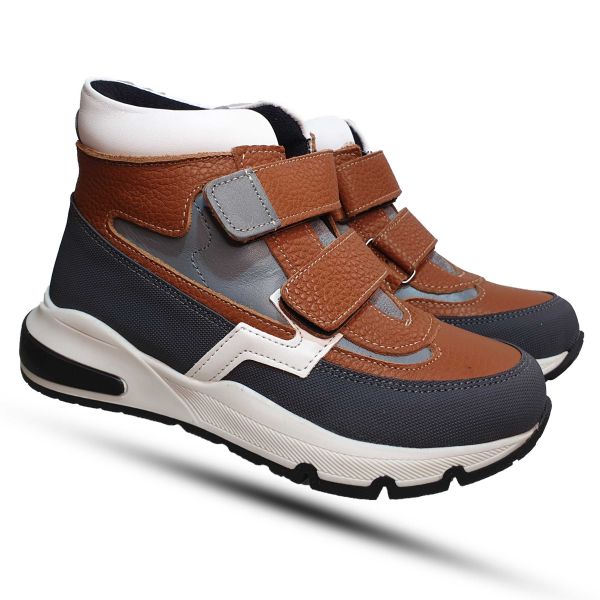 Ботинки Toddler серые с коричневым 5162