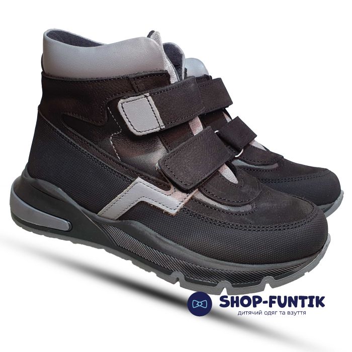 Ботинки Toddler черные с серым 5161