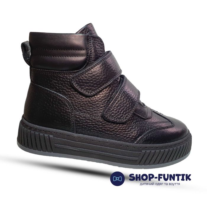 Ботинки Tunel черные на двух липучках 4420