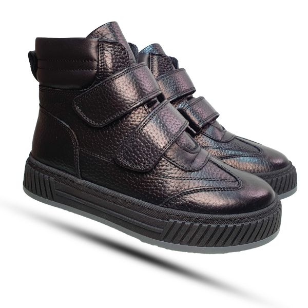 Ботинки Tunel черные на двух липучках 4420