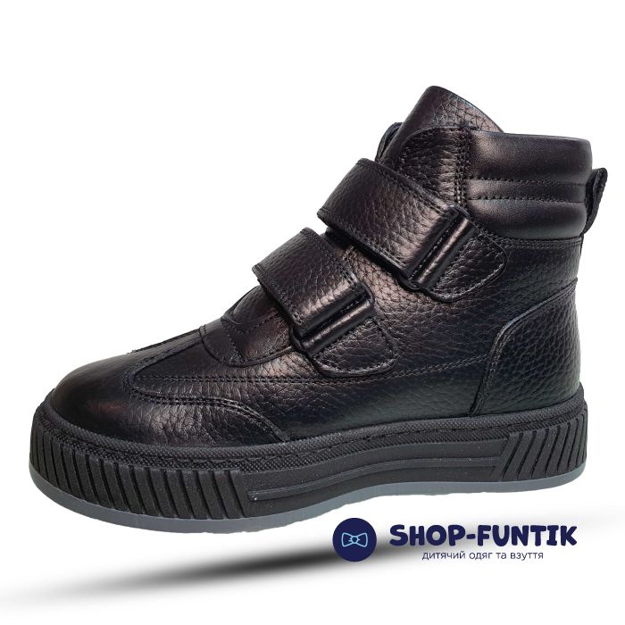 Ботинки Tunel черные на двух липучках 4420