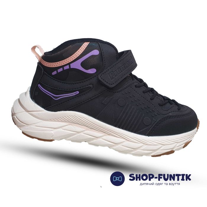 Ботинки Promax черные на белой подошве 19737