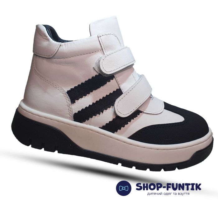 Ботинки Tomini белые с черным 186