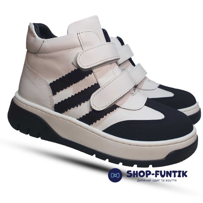 Ботинки Tomini белые с черным 186