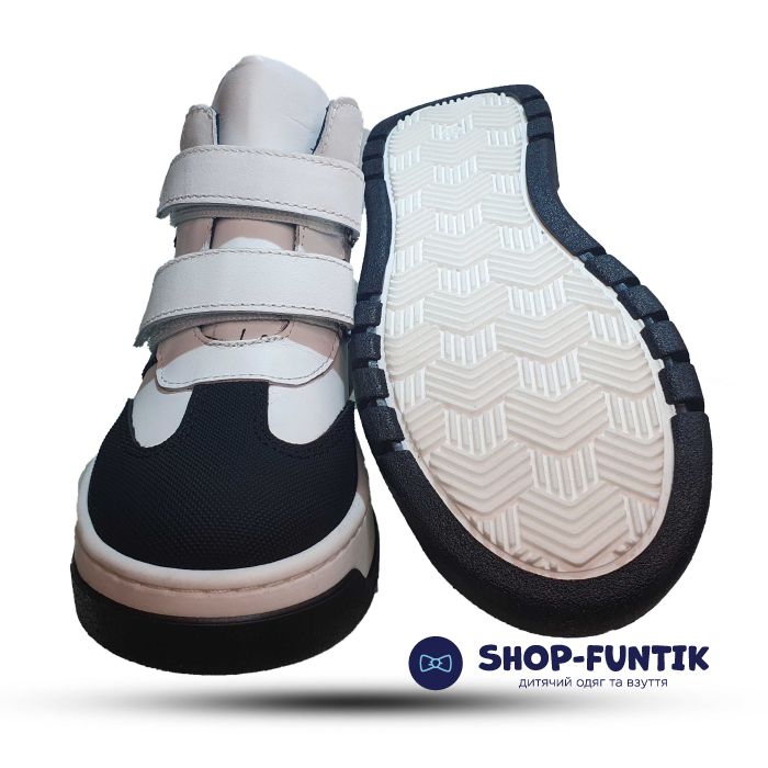 Ботинки Tomini белые с черным 186