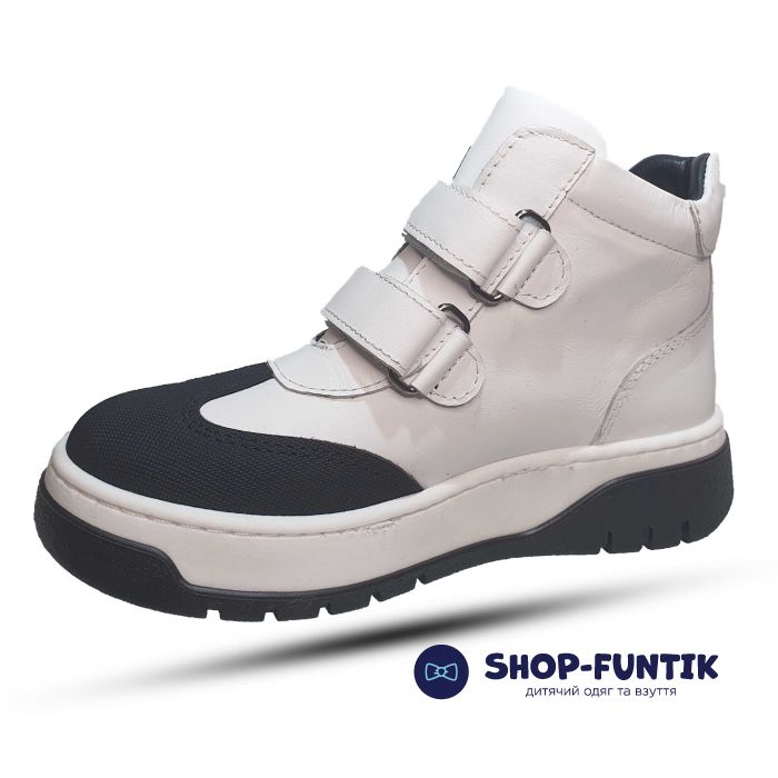 Ботинки Tomini белые с черным 186