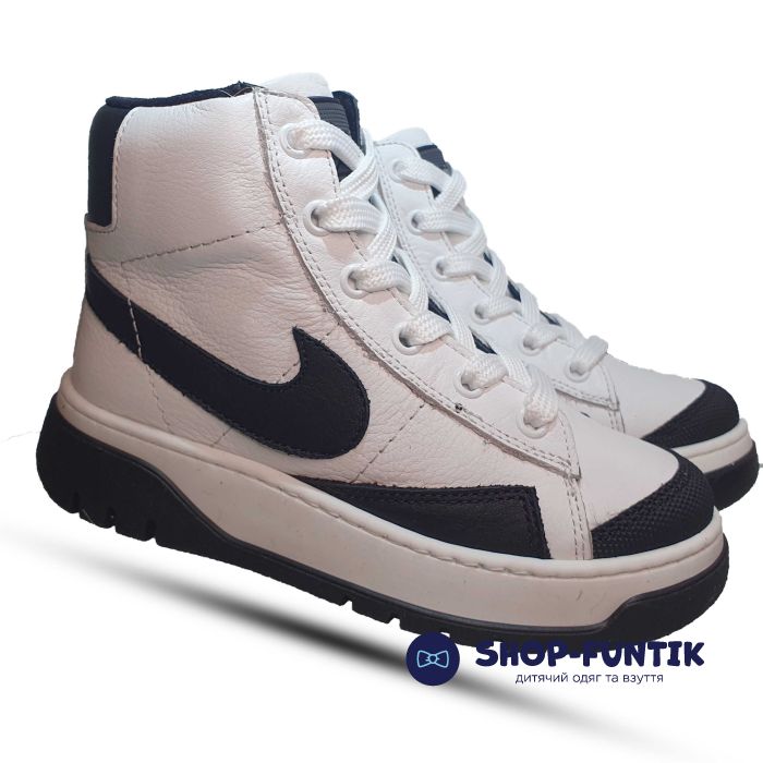 Ботинки Tomini белые с черным 738