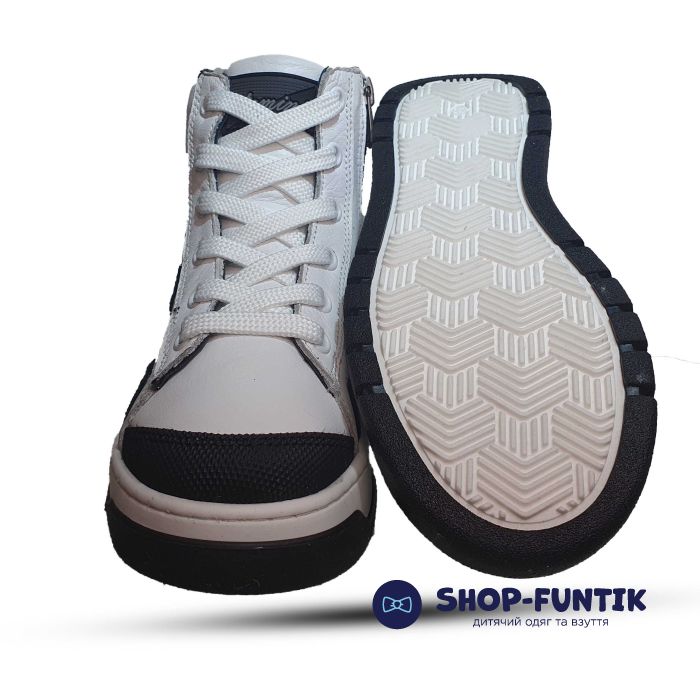 Ботинки Tomini белые с черным 738