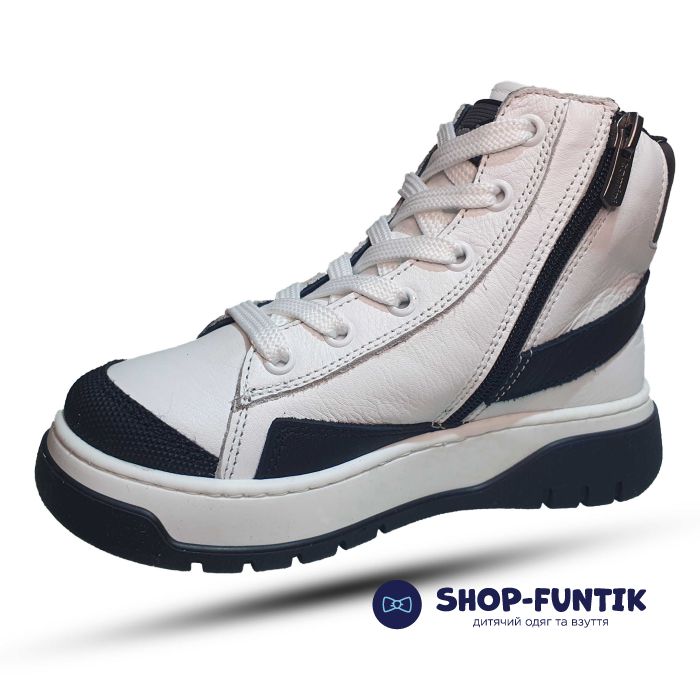 Ботинки Tomini белые с черным 738