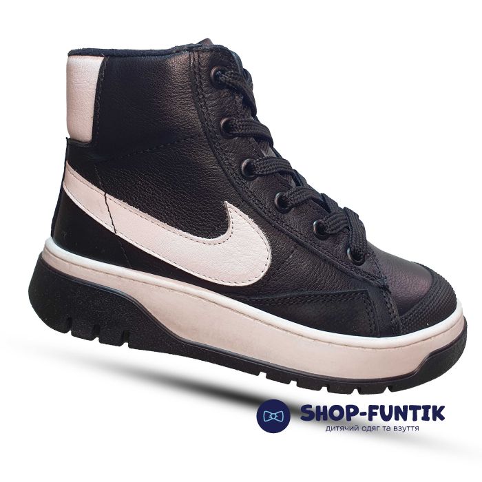 Ботинки Tomini черные с белым 738