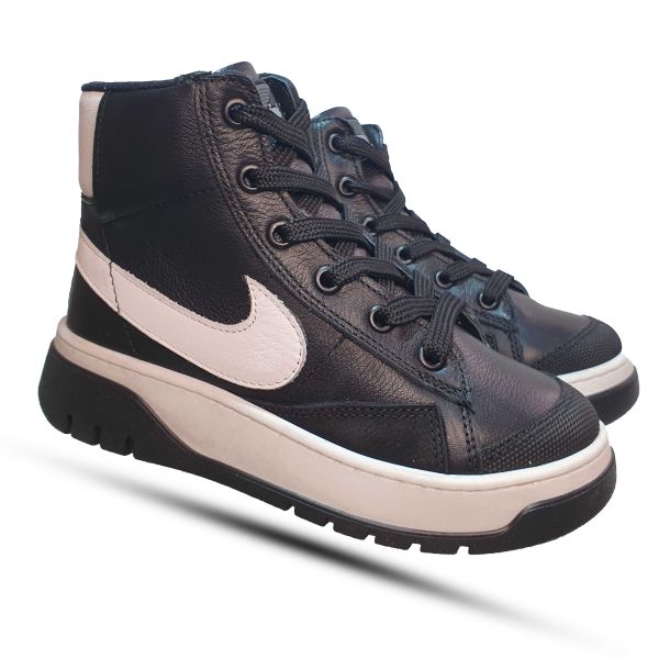 Ботинки Tomini черные с белым 738